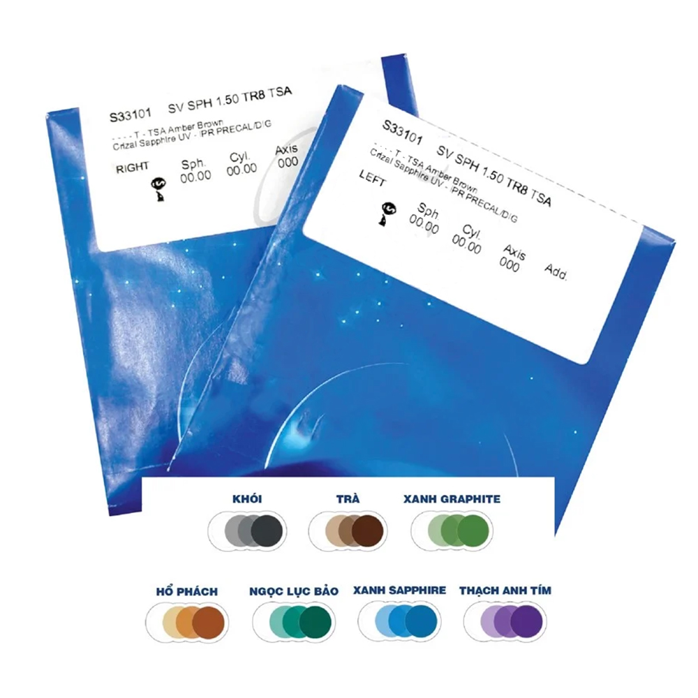 Tròng Đổi Màu Essilor Transition Gen 8 STYLE COLORS 1.50 SPH STYLE COLORS